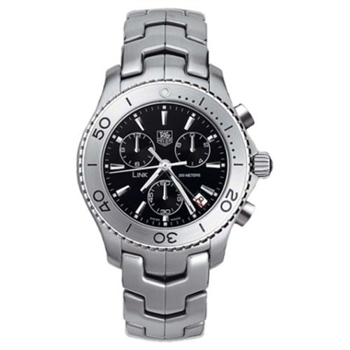 Link Quartz Chronograph 1/10th Paslanmaz Çelik / Siyah 42 mm