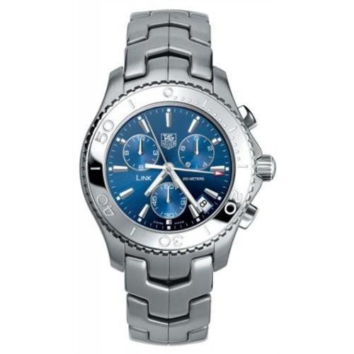 Link Quartz Chronograph 1/10th Paslanmaz Çelik / Mavi