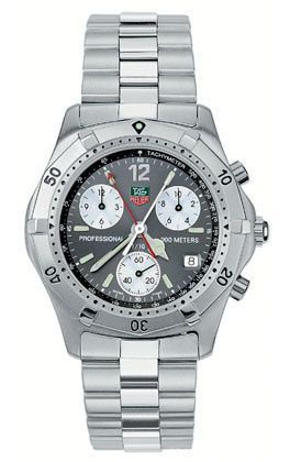 2000 Chronograph Paslanmaz Çelik / Gri / Bilezik 38.5 mm