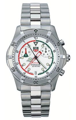 TAG Heuer 2000 Searacer Paslanmaz Çelik / Gümüş / Bilezik 38.5mm, referans CK111R.BA0328