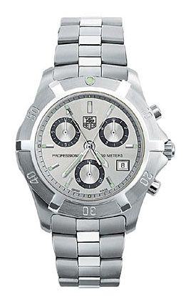 TAG Heuer 2000 Exclusive Chronograph Quartz Paslanmaz Çelik / Gümüş, referans CN111H.BA0337