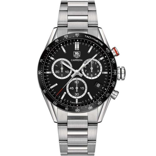 TAG Heuer Carrera Quartz 41 Paslanmaz Çelik / Siyah / Bilezik / Panamericana, referans CV1A10.BA0799