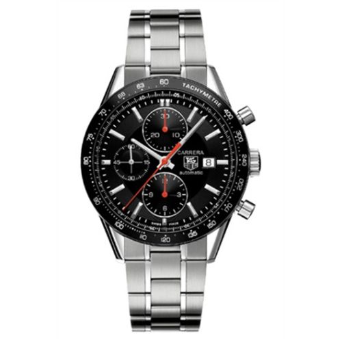 TAG Heuer Carrera Calibre 16 41 Paslanmaz Çelik / Siyah / Bilezik, referans CV2014.BA0786