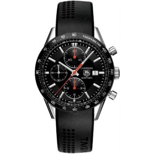 TAG Heuer Carrera Calibre 16 41 Paslanmaz Çelik / Siyah / Kauçuk, referans CV2014.FT6014
