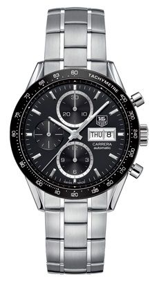 TAG Heuer Carrera Calibre 16 Day Date 41 Paslanmaz Çelik / Siyah / Bilezik, referans CV201AG.BA0725