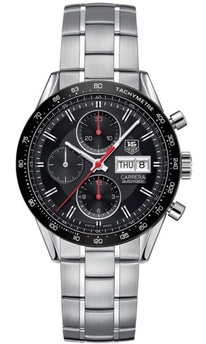 TAG Heuer Carrera Calibre 16 Day Date 41 Paslanmaz Çelik / Siyah / Bilezik, referans CV201AH.BA0725