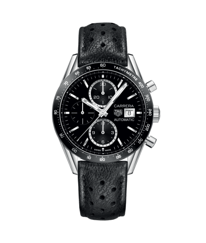 TAG Heuer Carrera Calibre 16 41 Paslanmaz Çelik / Siyah / Calf, referans CV201AJ.FC6357