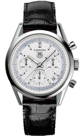 TAG Heuer Carrera Automatic Chronograph Paslanmaz Çelik / Gümüş 39mm, referans CV2110.FC6180
