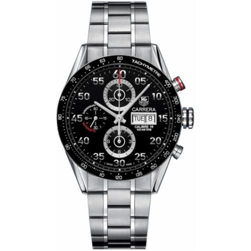 TAG Heuer Carrera Calibre 16 Day Date 43 Paslanmaz Çelik / Siyah / Bilezik, referans CV2A10.BA0796