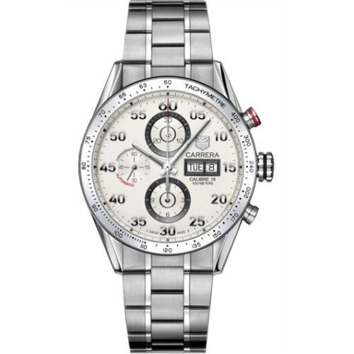 TAG Heuer Carrera Calibre 16 Day Date 43 Paslanmaz Çelik / Gümüş / Bilezik, referans CV2A11.BA0796