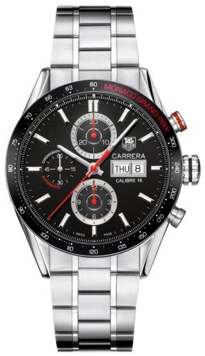 TAG Heuer Carrera Calibre 16 Day Date 43 Paslanmaz Çelik / Siyah / Monaco Grand Prix, referans CV2A1F.BA0796