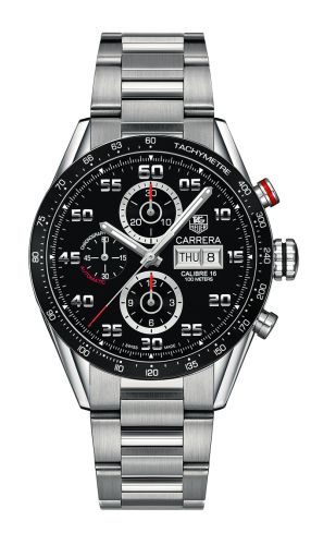 TAG Heuer Carrera Calibre 16 Day Date 43 Paslanmaz Çelik / Siyah / Bilezik, referans CV2A1R.BA0799