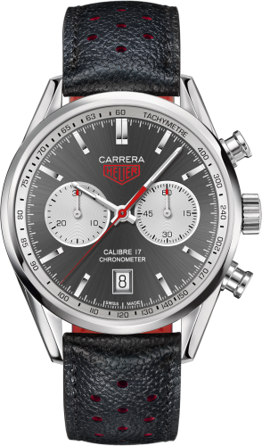 TAG Heuer Carrera Calibre 17 41 Paslanmaz Çelik / Gri / Calf, referans CV5110.FC6310
