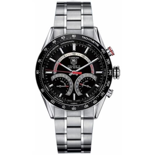 TAG Heuer Carrera Calibre S Laptimer 43 Paslanmaz Çelik / Siyah / Bilezik, referans CV7A10.BA0795