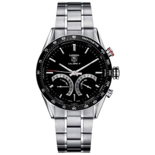 TAG Heuer Carrera Calibre S 43 Paslanmaz Çelik / Siyah / Bilezik, referans CV7A12.BA0795