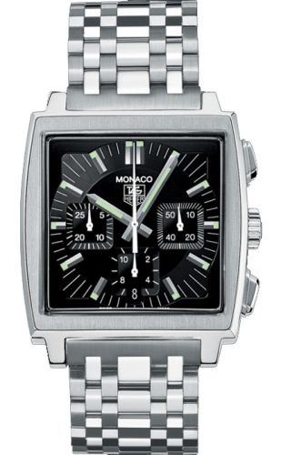 TAG Heuer Monaco Calibre 17 Paslanmaz Çelik / Siyah / Bilezik, referans CW2111.BA0780