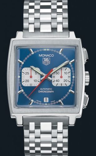 TAG Heuer Monaco Calibre 17 Paslanmaz Çelik / Mavi / Bilezik, referans CW2113.BA0780