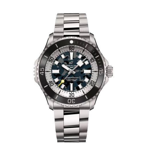 Breitling SuperOcean Automatic 46 Super Diver Titanyum / Camouflage / Bilezik, referans E10379351B1E1