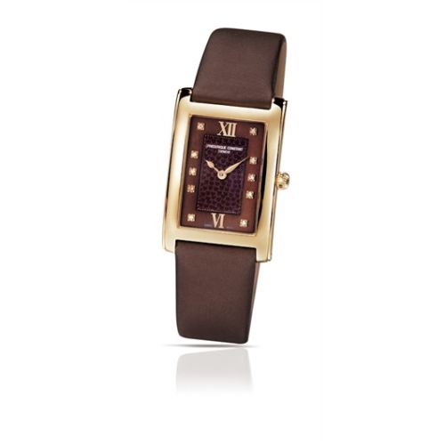 Frederique Constant Carree Ladies Sarı Altın / Kahverengi, referans FC-200CHDC25