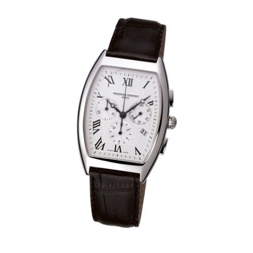 Frederique Constant Art Deco Tonneau Chrono Quartz Paslanmaz Çelik / Gümüş, referans FC-292M4T26