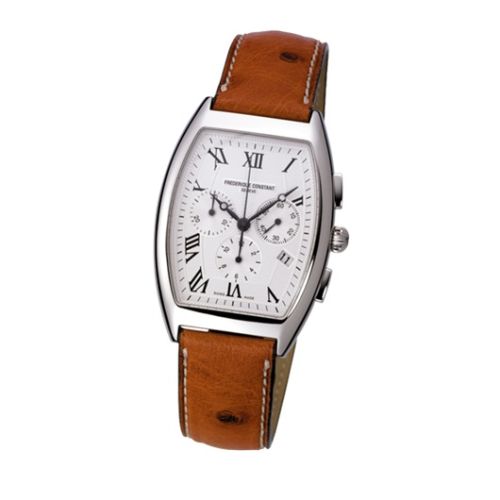 Frederique Constant Art Deco Tonneau Chrono Quartz Paslanmaz Çelik / Gümüş, referans FC-292M4T26OS