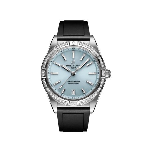 Breitling Chronomat Automatic 36 South Sea Paslanmaz Çelik / Beyaz Altın / Elmas / Buz Mavi, referans G10380591C1S1