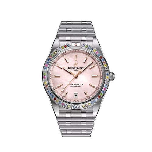 Breitling Chronomat Automatic 36 Stainless Steel - White Gold / MOP / South Sea / Bracelet, reference G10380BB1K1G1