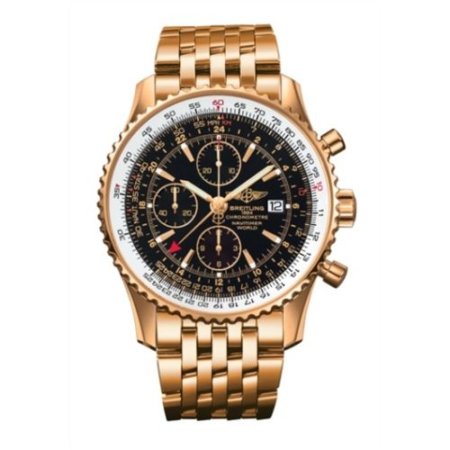Breitling Navitimer World Red Gold / Black / Bracelet 46mm, reference H2432212/B928/426H