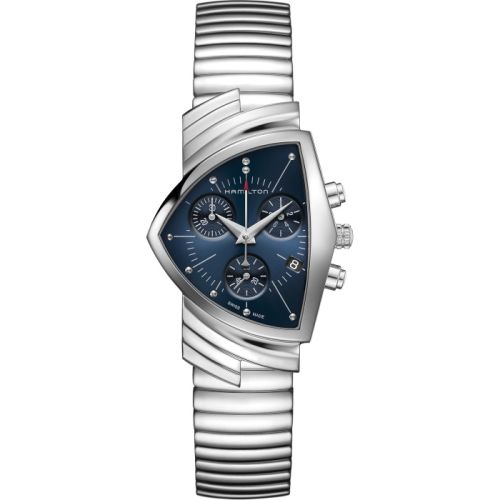Ventura Chrono Quartz Paslanmaz Çelik / Mavi Suede Shoes / Bilezik