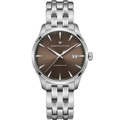 Hamilton Jazzmaster Quartz 40 Stainless Steel / Brown / Bracelet, reference H32451101