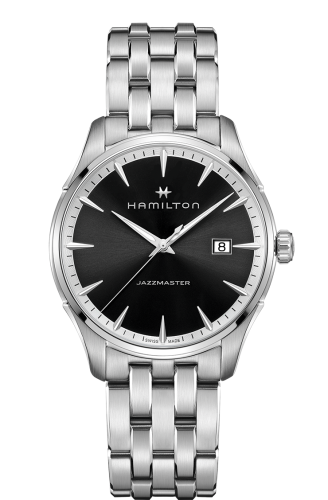 Hamilton Jazzmaster Quartz Stainless Steel / Black / Bracelet 40mm, reference H32451131