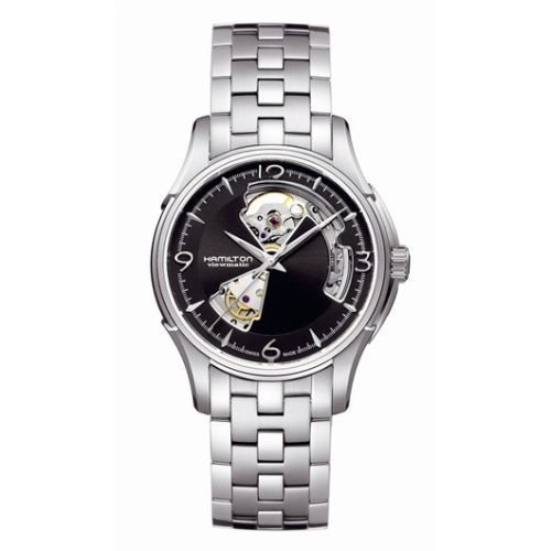 Hamilton Jazzmaster Open Heart 40 Paslanmaz Çelik / Siyah / Bilezik, referans H32565135
