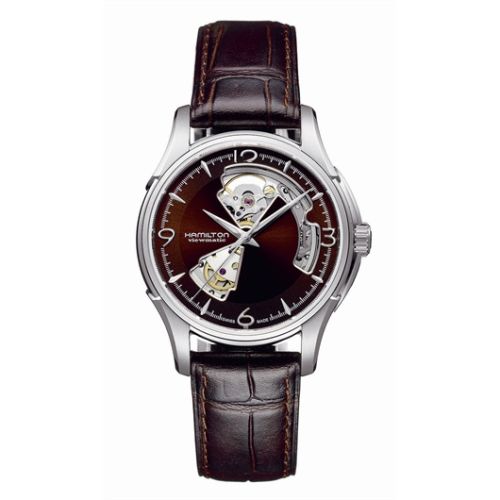 Hamilton Jazzmaster Open Heart 40 Paslanmaz Çelik / Kahverengi, referans H32565595