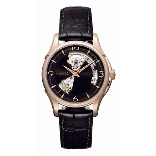 Hamilton Jazzmaster Open Heart 40mm Siyah Dial PVD Altın, referans H32575735