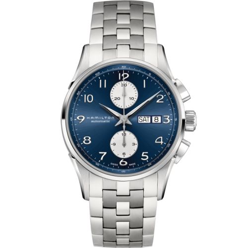 Hamilton Jazzmaster Maestro Chronograph 41 Paslanmaz Çelik / Mavi / Bilezik, referans H32576141