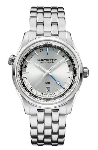 Hamilton Jazzmaster GMT 42mm Gümüş Dial Bilezik, referans H32605151
