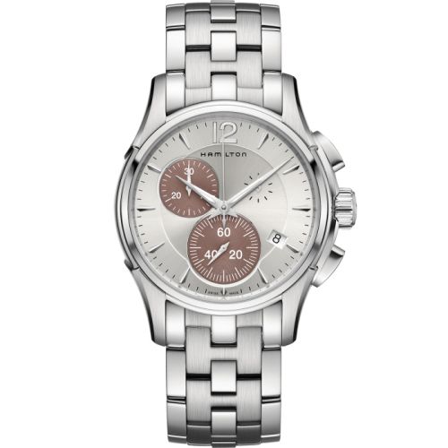 Hamilton Jazzmaster Chrono Quartz 42 Paslanmaz Çelik / Gümüş / Bilezik, referans H32612151