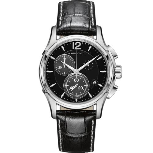 Hamilton Jazzmaster Chrono Quartz 42 Paslanmaz Çelik / Siyah, referans H32612731