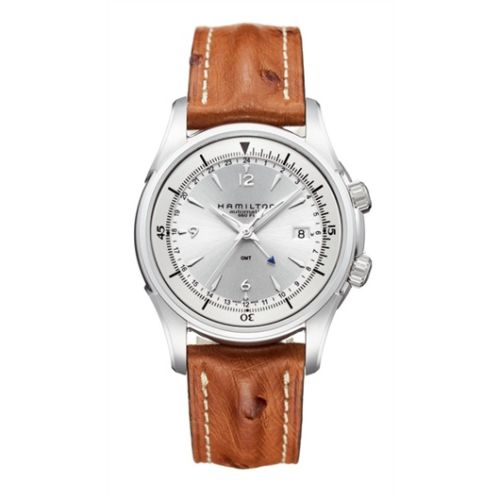 Hamilton Jazzmaster Traveler GMT 42mm Gümüş Dial / Ostrich, referans H32625555