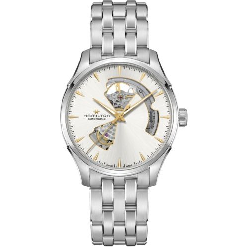 Hamilton Jazzmaster Open Heart 40 Paslanmaz Çelik / Gümüş / Bilezik, referans H32675151