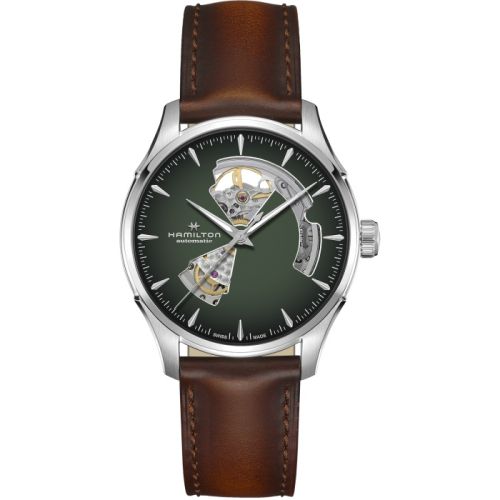 Hamilton Jazzmaster Open Heart 40 Paslanmaz Çelik / Yeşil Gradient, referans H32675560