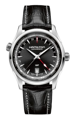 Hamilton Jazzmaster GMT 42 Paslanmaz Çelik / Siyah, referans H32695731