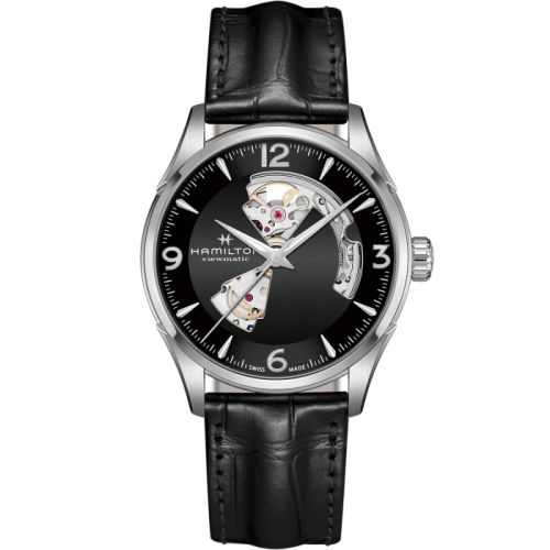 Hamilton Jazzmaster Open Heart 42 Paslanmaz Çelik / Siyah, referans H32705731