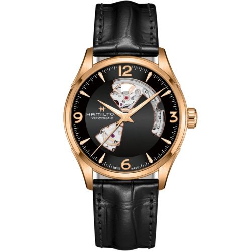 Hamilton Jazzmaster Open Heart 42 Pembe Altın / Siyah, referans H32735731