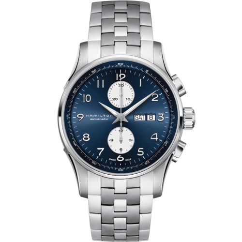 Hamilton Jazzmaster Maestro Chronograph 45 Paslanmaz Çelik / Mavi / Bilezik, referans H32766143