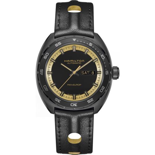 Pan Europ Day Date Auto  Siyah & Altın 42 mm