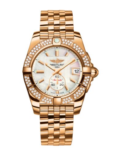 Breitling Galactic 36 Automatic Pembe Altın / Elmas / Pearl / Bilezik, referans H3733053.A724.376H