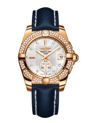 Breitling Galactic 36 Automatic Pembe Altın / Elmas / Pearl Elmas / Calf, referans H3733053.A725.194X