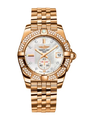 Breitling Galactic 36 Automatic Pembe Altın / Elmas / Pearl Elmas / Bilezik, referans H3733053.A725.376H
