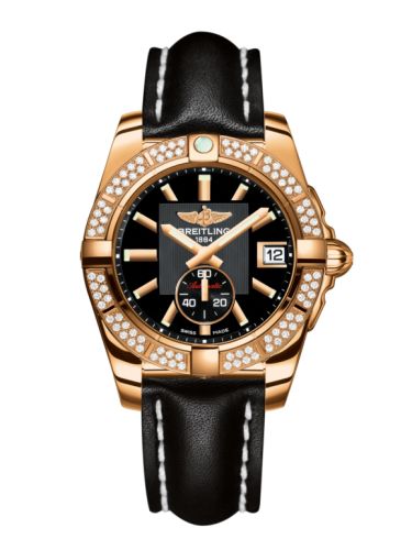 Breitling Galactic 36 Automatic Pembe Altın / Elmas / Volcano Siyah / Calf, referans H3733053.BA54.414X